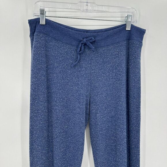 JUNK FOOD Blue Reverse Fleece Waist Tie Pull On Jogger Pants Size Medium - Picture 3 of 6